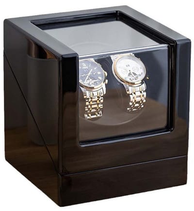 EU Stekker Horlogewinder: Stille, Stijlvolle PU Leder & ABS Automatische Horloge Opbergdoos