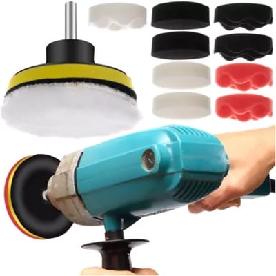 Xtrobb Polijstspons - 12x stuks - D80 mm - polijsten/waxen - 3000 tpm