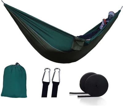Hangmat Schommel - Nylon Zetel - Buiten Ontspannen - 200kg Draagkracht - Dubbele Persoons - Blauw