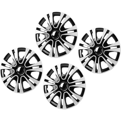 4 Pièces Enjoliveurs 15 Pouces Couvre-Roues Universels ABS Remplacement Enjoliveurs R15 pour Voitures Camions SUV black