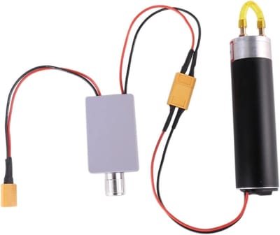 Elektrische Oliepomp - Benzine Pomp - Model Vliegtuigen - Voorwaarts en Achterwaarts Pompen - 10.7 x 2.8 cm - Zwart