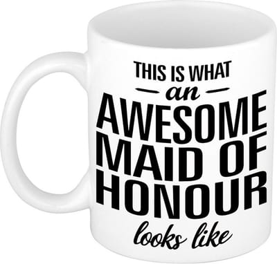 This is what an awesome maid of honour looks like tekst cadeau mok / beker - 300 ml - Bruiloft getuige kado