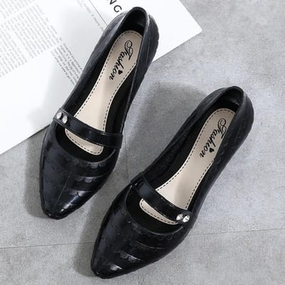 Damessandalen Wedge Pumps Bovenkleding All-match werkschoenen Waterdichte antislip Hoge hakken Zachte rubberen regenlaarzen 36 zwart