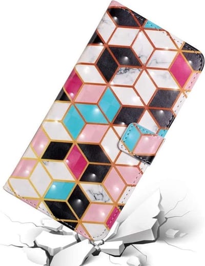 LuxeBass Hoesje geschikt voor Samsung Galaxy A01 Bookcase hoesje - Check - telefoonhoes - gsm hoes - telefoonhoesjes