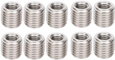 Dailygoods - Draadreduceermoer - Draadreductieadapter - Roestvrijstaal - M10x1.5 en M16x2 - Ideaal voor schroefdraad reparatie - 10 Stuks