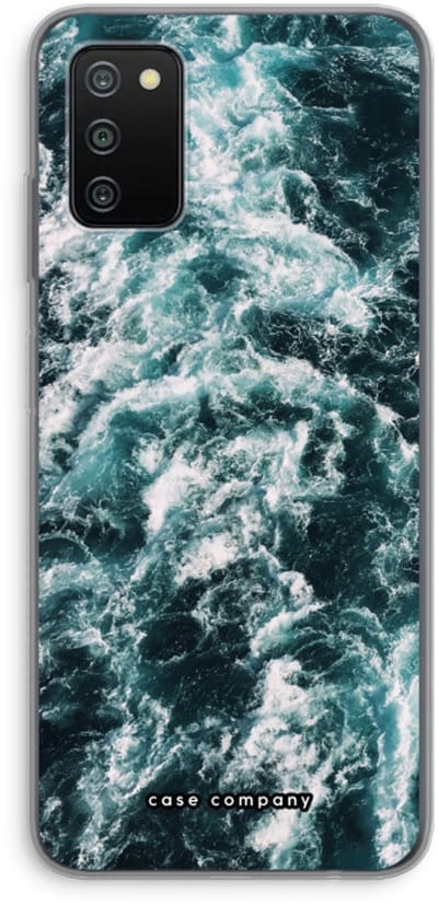Hoesje geschikt voor Samsung Galaxy A03S hoesje - Zee golf - Soft Cover Telefoonhoesje - Bescherming aan alle Kanten en Schermrand