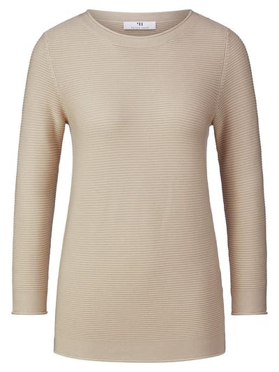 Trui ronde hals Van Peter Hahn beige