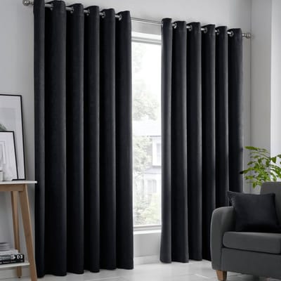 Klassieke dim-out ooggordijnen - set van 2 - 100% polyester