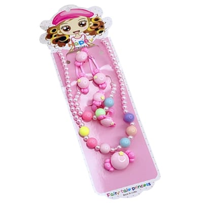 Fako Bijoux® - Kindersieraden Set - Kinderketting & Armband - Plastic - Snoepje - Lichtroze