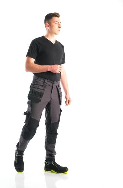 BITCO GARONNE Stretch Werkbroek Heren Grijs - Waterafstotende en Olieafstotende Kniebeschermerzakken Verstevigd met CORDURA®