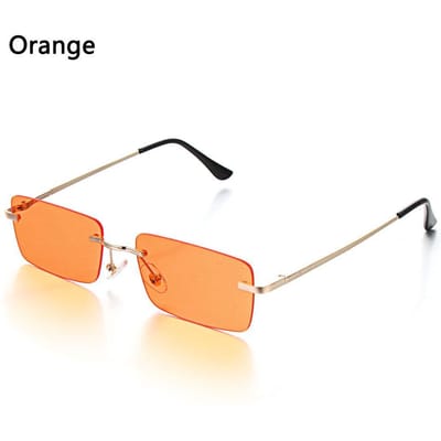 Mode Rechthoek Randloos Dames Zonnebril Retro Gegradueerd Bril UV4 Bril Luxe Design Mode Zonnebril