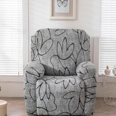 Fauteuilhoezen Stretch Bankhoes Stoelhoezen Meubelbeschermer Fauteuilhoes voor Schommelstoel 1 Seater gray
