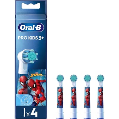 Oral-B Pro Kids - Opzetborstels - Met Spiderman - 4 Stuks