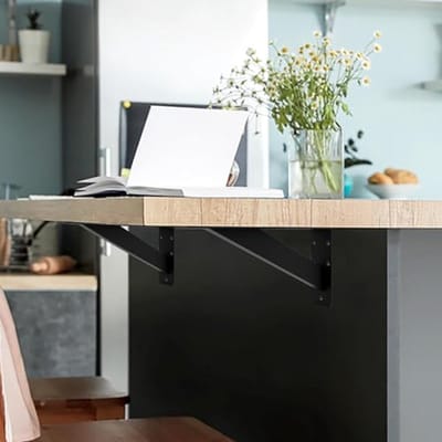 Robuuste toonbankhouder - 304 x 152 mm - Stabiele wandplankdragers met hoge belasting