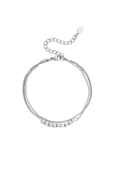 Armband elegant stainless steel - Goudkleur - Roestvrij staal - Verkleurt niet - Goudlief.nl