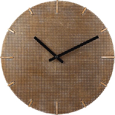 SensaHome Wandklok Boston - Luxe Industrieel Design - Roest look - Ø30cm - Brons