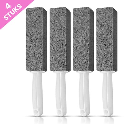 Sweep-it - Puimsteen voor WC met handvat- 4 stuks - Urinesteen verwijderaar - Verwijdert roest - Voordeelverpakking