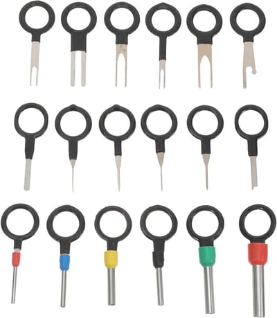 Terminal Pin Verwijderingsset - Connector Extractor Gereedschap - Auto Elektronica Reparatie - Precisie Pin Extractie - 18 Stuks - Diverse kleuren