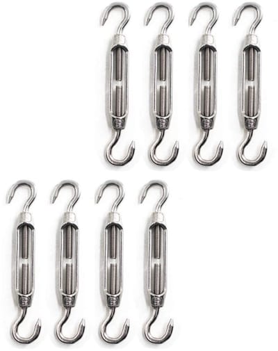 RVS Turnbuckle M5 voor draadspanning - Haak en haak - Set van 8 voor optimale stabiliteit en duurzaamheid
