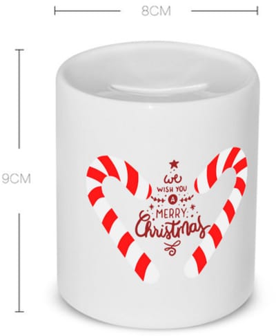 Akyol - kerst we wish you a merry christmas Spaarpot - Kerstmis - kerst beker - winter - kerst - christmas - kerst cadeau - 350 ML inhoud