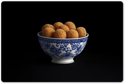 Placemats 45x30 cm - Placemat kunststof - 1 stuk - Delfts blauw - Bitterballen - Holland - Schaal - Borden onderleggers - Decoratie voor op tafel - Keuken tafeldecoratie accessoires - Vinyl onderlegger - Tafelversiering