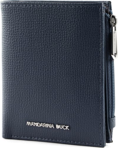 MANDARINA DUCK Leren Portemonnee Mellow Urban Wallet Avio Donkerblauw