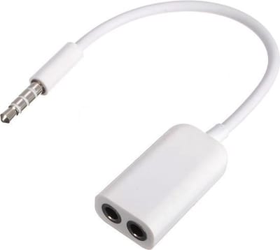 CHPN - Jacks aansluiting - Jack splitter - 3,5mm 1-naar-2 Koptelefoon - Oordopjes-Aansluitingen Splitter - Wit
