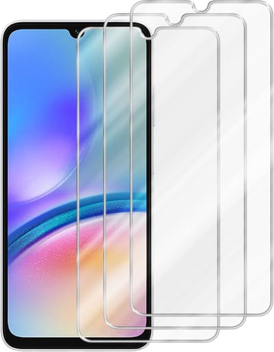 Cadorabo 3x Screenprotector geschikt voor Samsung Galaxy A05s - Beschermende Pantser Film in KRISTALHELDER - Getemperd (Tempered) Display beschermend glas in 9H hardheid met 3D Touch