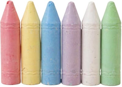 Cepewa Stoepkrijt XL - 6x stuks - kleurenmix - H18 cm - krijt - kleuren/tekenen