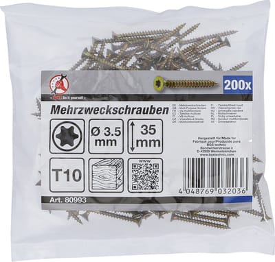 BGS Multischroeven Torx T10 3,5 x 35 mm 200 stuks