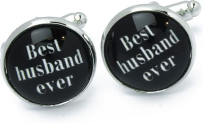 Manchetknopen - Best Husband Ever Zwart Wit