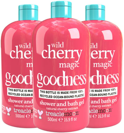 Treaclemoon Bad en Douchegel Wild Cherry Magic - 3x500 ml - Voordeelverpakking