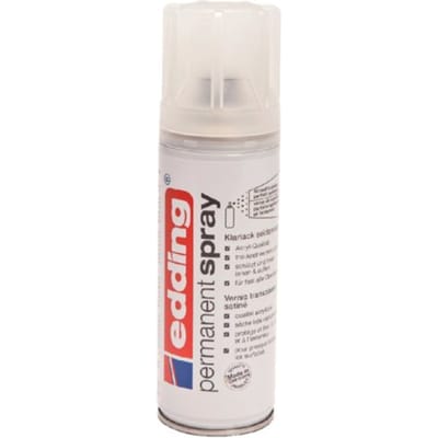 edding 5200 spuitverf in spuitbus transparante lak - transparant glanzend - 1 stuk - 200 ml verf - 0,5 t/m 1 m2 oppervlak - acrylverf voor een glanzende afwerking - voor het fixeren en beschermen van de laklaag