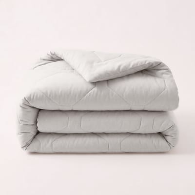 HappyBed Dekbed zonder overtrek 140x200 - Wasbaar Zomerdekbed - Bedrukt dekbed zonder hoes - Hoesloos Dekbed - Eenpersoonsdekbed - Grey