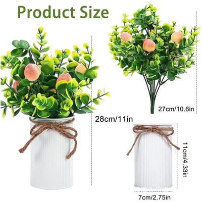 2 pièces Plantes en pot de fruits artificiels Simulation Arbre fruitier décoratif Bonsaï pour décoration de table à domicile Type 3