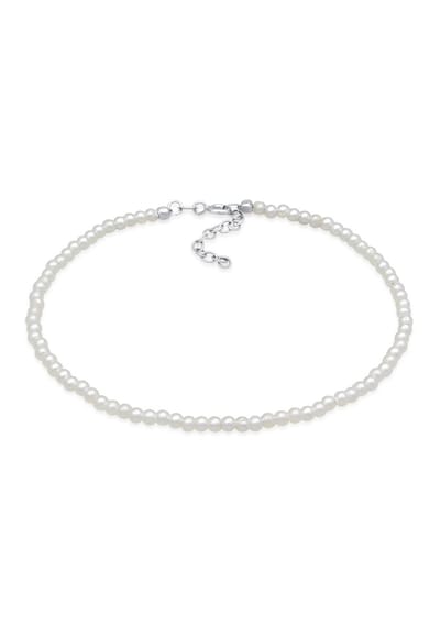 Elli - Enkelbanden - Dames Enkelbandje Basis met synth. parels in 925 sterling zilver - Dames