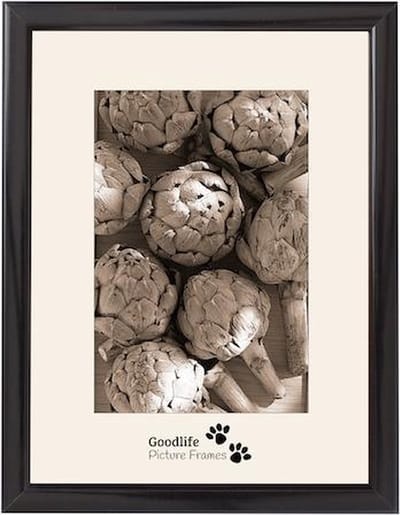 Fotolijst Merano 30X40 Zwart - Normaal glas - 12 mm breed profiel - Goodlife Picture Frames