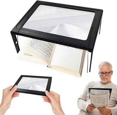 Dailygoods - Vergrootglas met Licht en Inklapbare Standaard voor Senioren