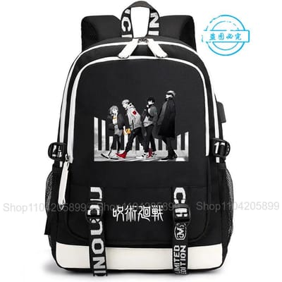 Jujutsu Kaisen Rugzak Anime Satoru Cosplay Mochila Grote Capaciteit Student Jongens Schooltas Cartoon Laptop Reizen Rucksack Cadeau 12 inches