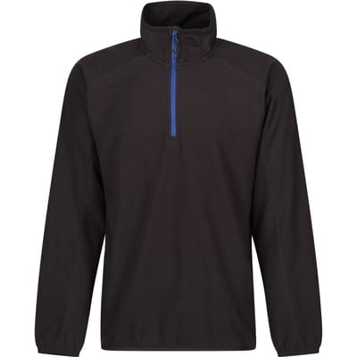 Regatta Heren Navigate Half Zip Fleece (Zwart/Nieuw Royal)
