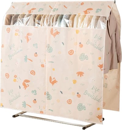 Kledinghoes Stofwerend - Kledingbeschermer - Kleding Opbergen - Met Visueel Venster - 150x150cm - Roze