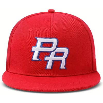 Mode En Creatieve Nieuwe Platte Rand Hoed Pr Puerto Rico Zijvlag Hip Hop Hoed Buiten Vrije Tijd Dagelijkse Zonbescherming Hoed Baseballpet red