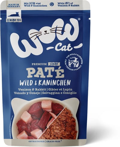 WOW CAT - SENIOR Pouchbeutel 12x125 | Wild & Kaninchen