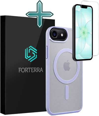 Hoesje Met Screenprotector - Geschikt voor Apple iPhone 17e - Magsafe Compatible - Sterk & Shockproof - Shock Proof Case - Back Cover - Telefoon Hoes - Lila
