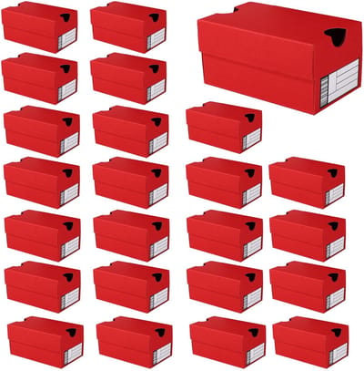 Dailygoods- Sneaker Cadeaudoos 24 Stuks - Rode Mini Cadeaudozen - Sportthema - Stickers - Lijmplaatjes - Karton 10x6x5 cm - Cadeaubox