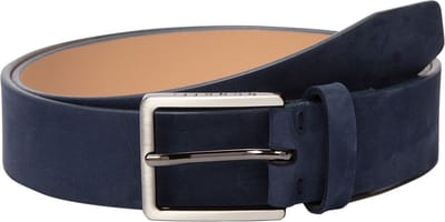 bugatti Riem Men´s Leather Belt W85 Dark Blue Donkerblauw