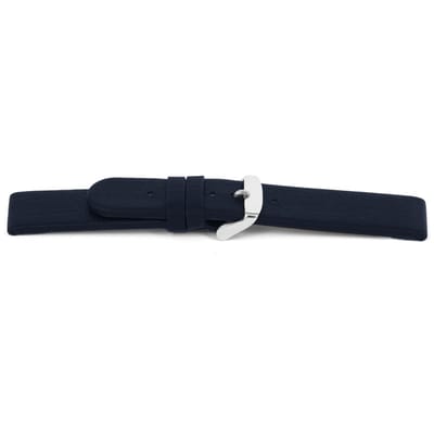 Horlogeband E637 - Leder Classic Blauw - 16x16 mm