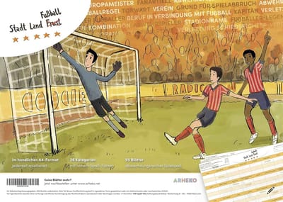 Quizblok Stad Land: Voetbal Editie met 55 Pagina's en 26 Categorieën