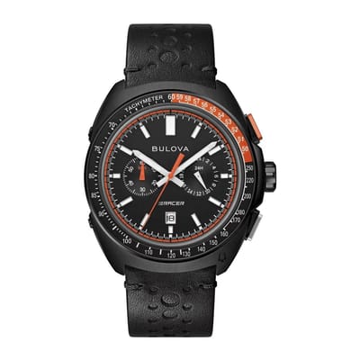 Bulova herenhorloge Racer Chronograaf 98B428 | Zwart polshorloge | Waterdicht 10 bar & Datumweergave | Stijlvol Horloge