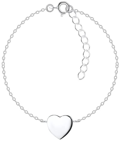 Joy|S - Zilveren hartje armband - gepolijst - 15 cm + 3 cm extension - voor kinderen - t19
